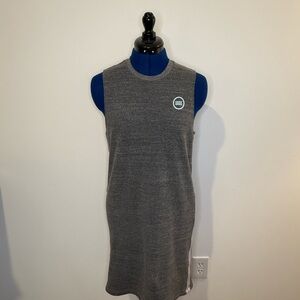 Sol Angeles Gray Sleeveless Knit Dress Rainbow Side Wave Logo